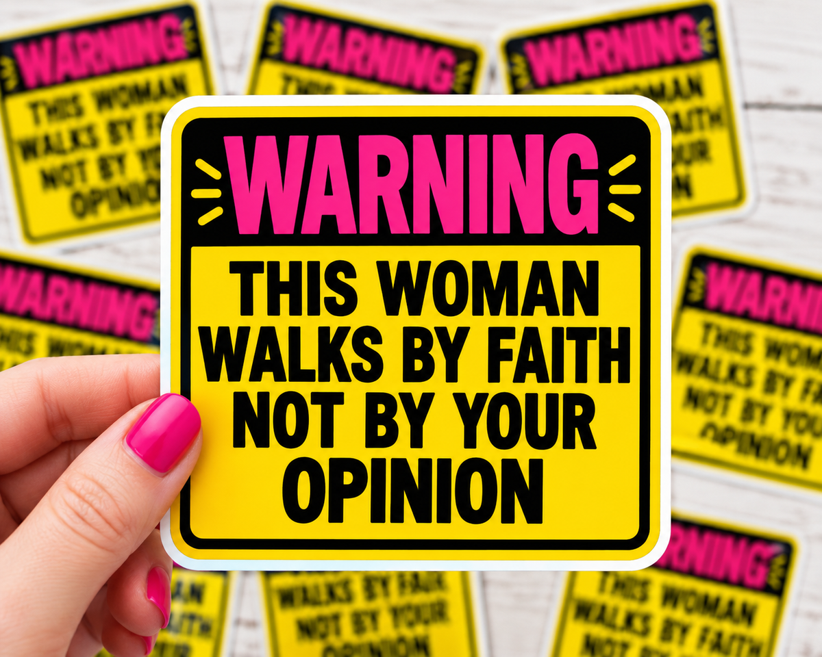 Walks by Faith, Not by Your Opinion Sticker π