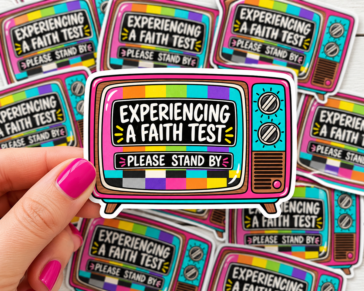 Experiencing a Faith Test — Please Stand By Sticker 📺