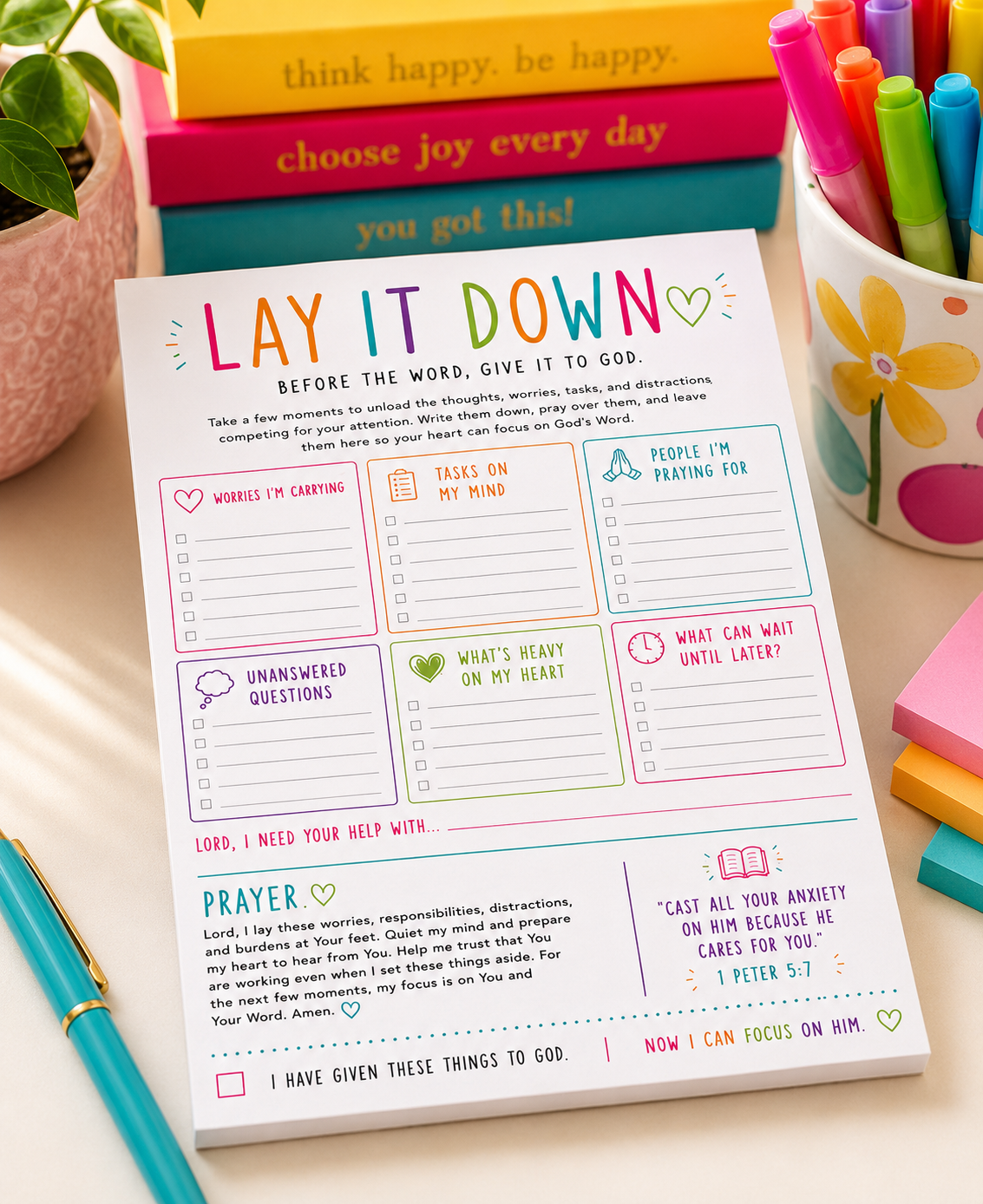 Lay It Down - Prayer & Brain Dump Notepad