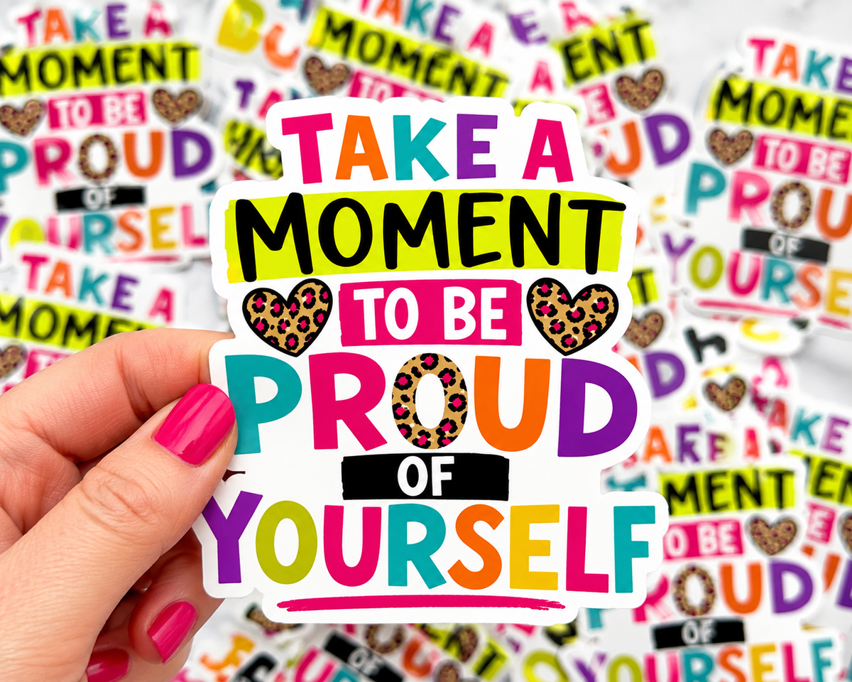 Take a Moment to Be Proud of Yourself Sticker 💗