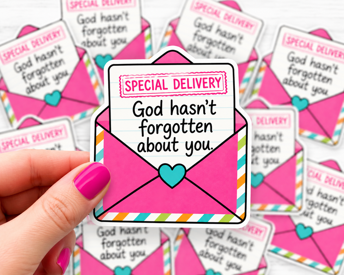 Special Delivery — God Hasn’t Forgotten About You Sticker 💌